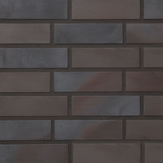Плитка фасадная клинкерная Stroeher KERAVETTE CHROMATIC и FLAME 336 metallic black гладкая NF11, 240x71x11