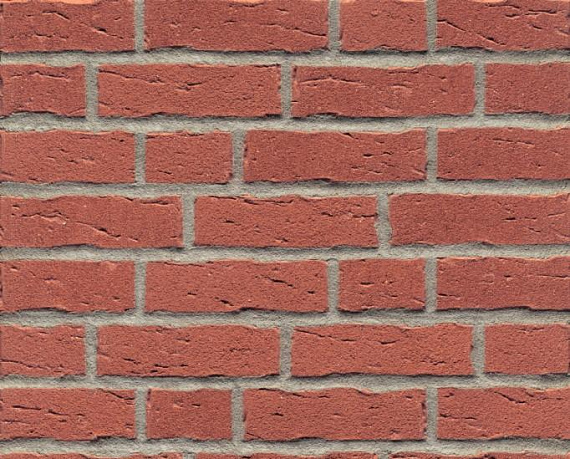 Плитка фасадная клинкерная Feldhaus Klinker R694NF14 Sintra carmesi  рельефная, 240x71x14