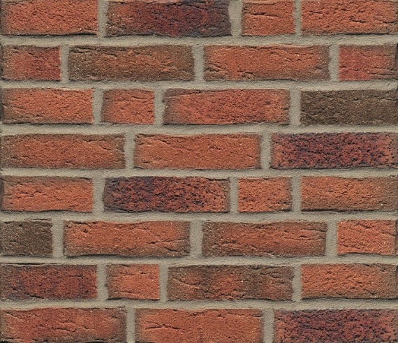 Плитка фасадная клинкерная Feldhaus Klinker R687NF14 Sintra terracotta linguro рельефная, 240x71x14