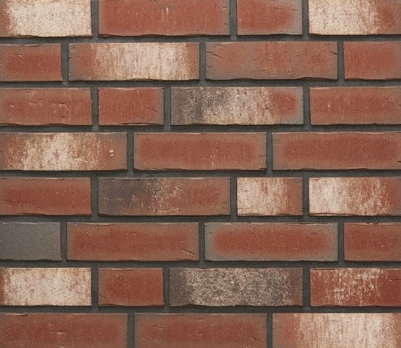 Плитка фасадная клинкерная Feldhaus Klinker R750LDF14 Vascu ardor rotado рельефная, 290x52x14