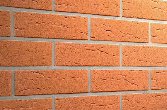 Плитка фасадная клинкерная Feldhaus Klinker R227DF9 Terracotta rustico рельефная, 240x52x9