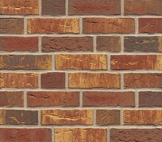 Плитка фасадная клинкерная Feldhaus Klinker R686NF14 Sintra ardor calino рельефная, 240x71x14