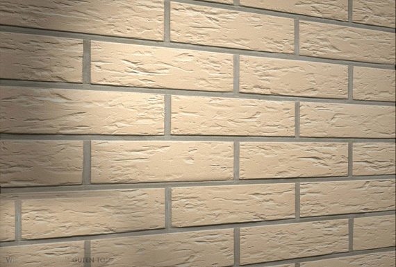 Плитка фасадная клинкерная Feldhaus Klinker R140DF9 Perla senso рельефная, 240x52x9