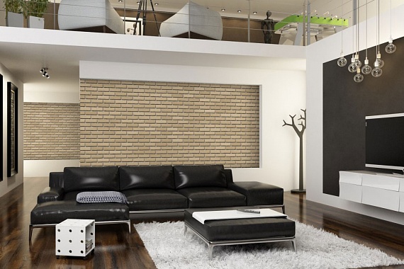 Плитка фасадная клинкерная Feldhaus Klinker R692NF14 Sintra crema  рельефная, 240x52x17