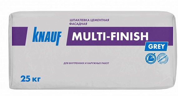 Шпаклевка цементная фасадная Кнауф Мульти-Финиш 25 кг