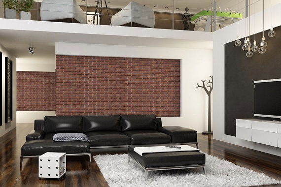 Плитка фасадная клинкерная Feldhaus Klinker R332NF14 Carmesi multi mana рельефная, 240x71x14
