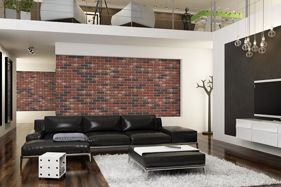 Плитка фасадная клинкерная Feldhaus Klinker R750LDF14 Vascu ardor rotado рельефная, 290x52x14