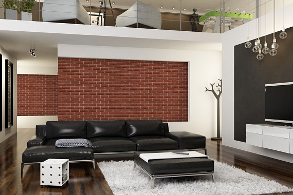 Плитка фасадная клинкерная Feldhaus Klinker R694NF14 Sintra carmesi  рельефная, 240x71x14