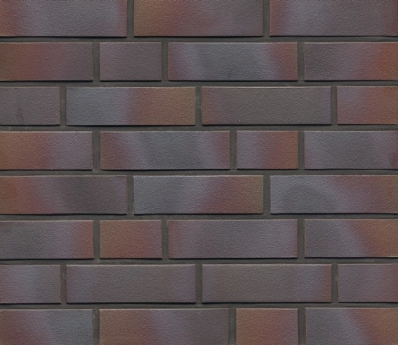 Плитка фасадная клинкерная Feldhaus Klinker R386NF14 Cerasi maritim negro гладкая, 240x71x14