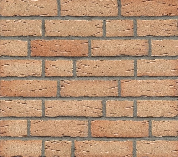 Плитка фасадная клинкерная Feldhaus Klinker R696NF14 Sintra crema duna  рельефная, 240x71x14