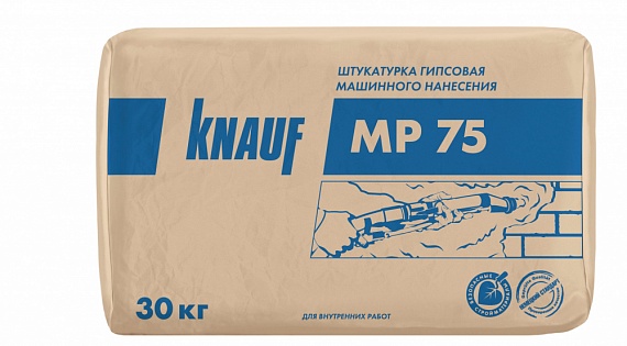 Штукатурка гипсовая Кнауф МП 75 белая 30 кг