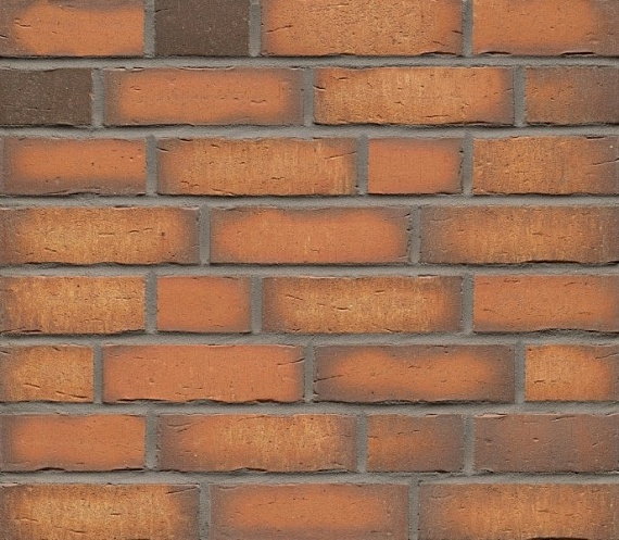 Плитка фасадная клинкерная Feldhaus Klinker R758NF14 Vascu terracotta рельефная, 240x71x14