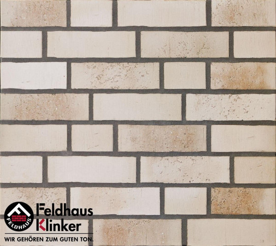 Клинкерный кирпич ручной формовки FELDHAUS KLINKER K914NF Vario Crema Sabbia