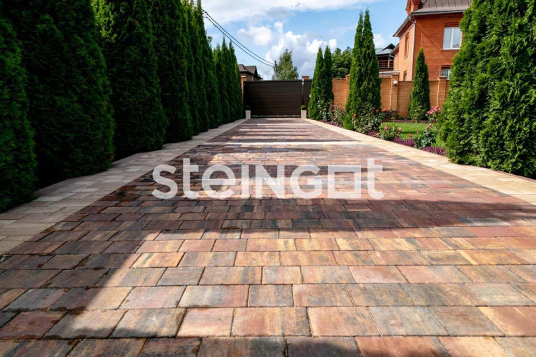 Тротуарная плитка Steingot Новый город Агатовый камень (Blend) 40 мм