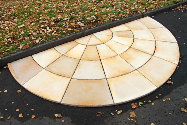 Радиальная тротуарная плитка R2900-X4 White Hills