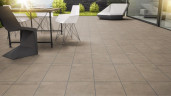 Клинкерная напольная плитка крупный формат Stroeher Gravel Blend 964 taupe, 594x294x10