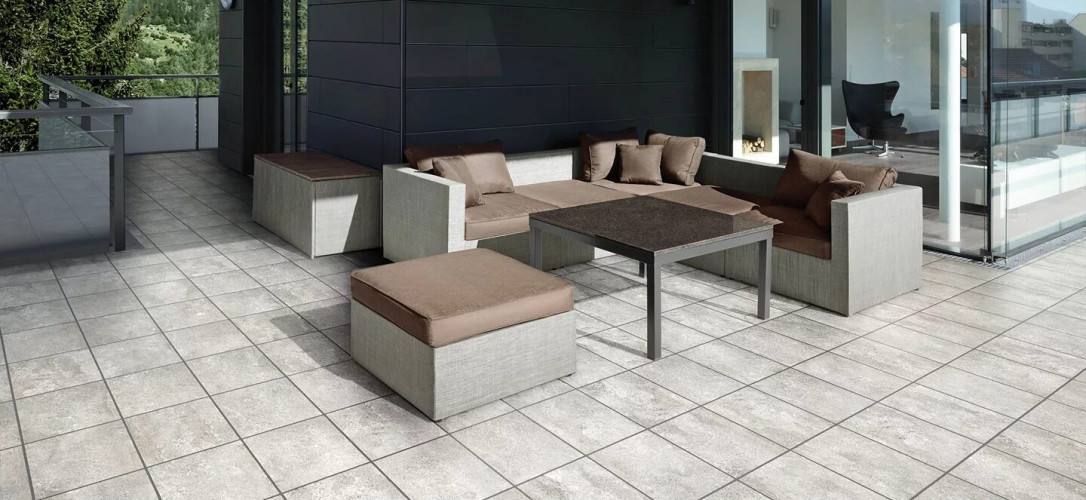 Клинкерная напольная плитка крупный формат Stroeher Keraplatte Epos 951 krios, 594x294x10