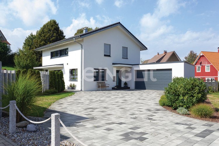 Тротуарная плитка Steingot Новый город Графитовый камень (Stein Black) 60 мм
