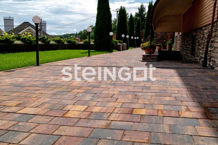 Тротуарная плитка Steingot Новый город Агатовый камень (Blend) 60 мм