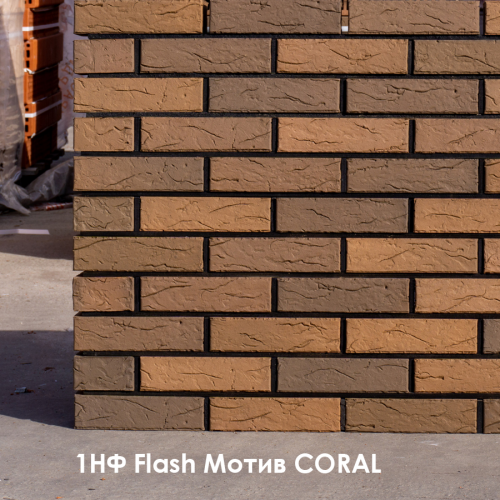 Кирпич керамический 1НФ Flash Coral