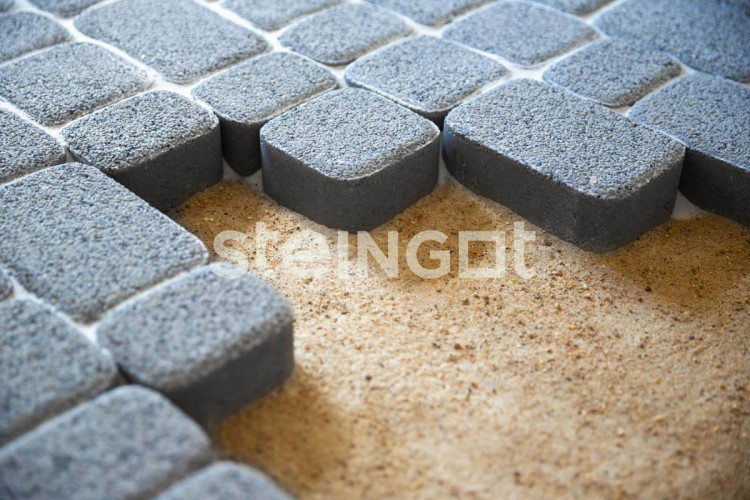 Тротуарная плитка Steingot Granit Premium Классика Пепельный (Fumo Bello) 60 мм