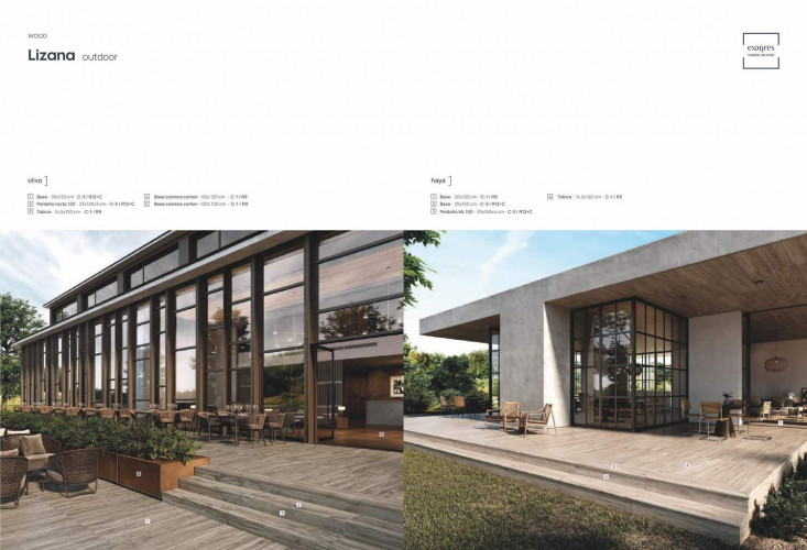Ступень прямоугольная Exagres recto 120 big Lizana Olivo, 1200х330x30