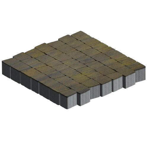Тротуарная плитка SteinRus Аттика, colormix Бромо, native 60 мм