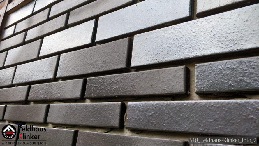 Клинкерный кирпич FELDHAUS KLINKER K518DF Geo Platinum Liso