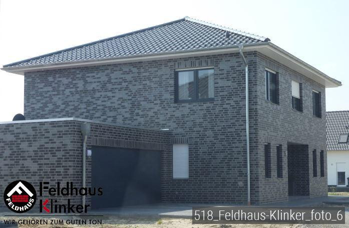 Клинкерный кирпич FELDHAUS KLINKER K518DF Geo Platinum Liso