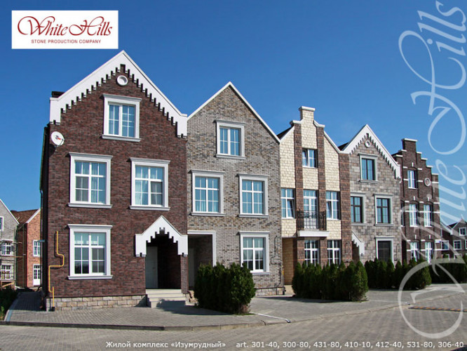 Фасадная плитка под кирпич Бремен Брик 306-40 White Hills
