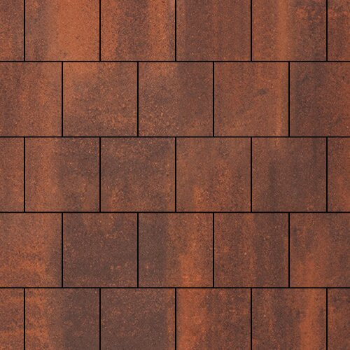 Тротуарная плитка SteinRus Валенсия, colormix Брук, гладкая 80 мм