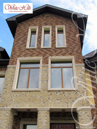Фасадная плитка под кирпич Бремен Брик 308-40 White Hills