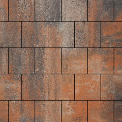 Тротуарная плитка SteinRus Валенсия, colormix Рей, гладкая 80 мм