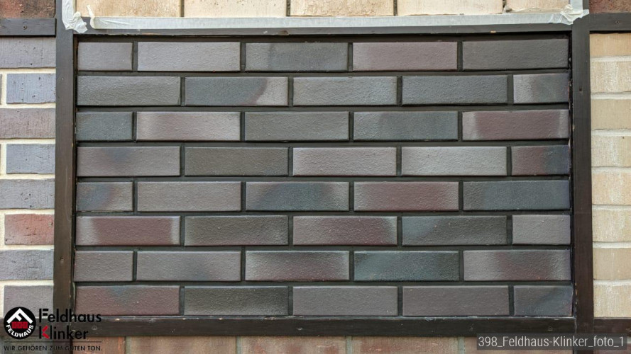 Клинкерный кирпич FELDHAUS KLINKER K398NF Galena Cerasi Nero