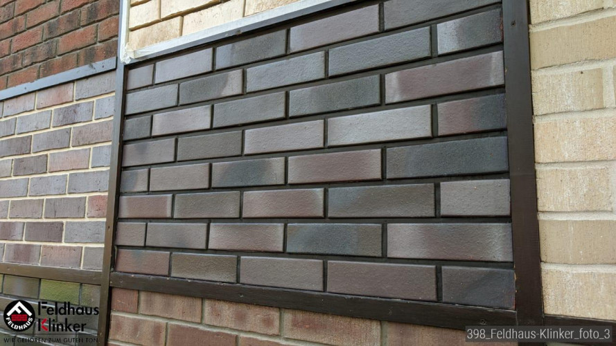 Клинкерный кирпич FELDHAUS KLINKER K398NF Galena Cerasi Nero