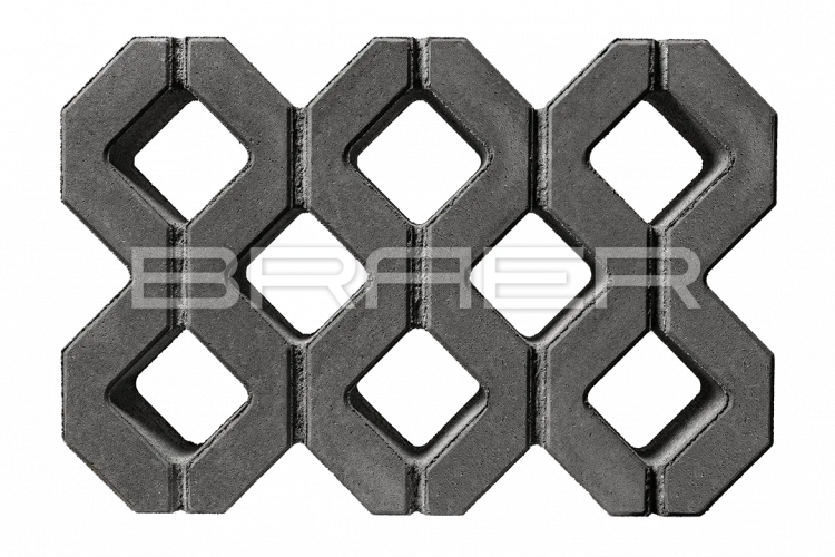 Газонная решетка БРАЕР Меба, серая, h100