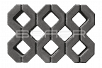 Газонная решетка БРАЕР Меба, серая, h100