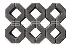 Газонная решетка БРАЕР Меба, серая, h100