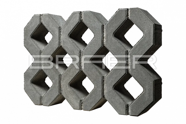 Газонная решетка БРАЕР Меба, серая, h100