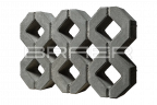 Газонная решетка БРАЕР Меба, серая, h100