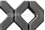 Газонная решетка БРАЕР Меба, серая, h100
