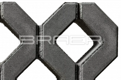 Газонная решетка БРАЕР Меба, серая, h100