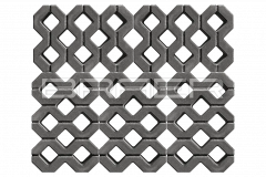 Газонная решетка БРАЕР Меба, серая, h100