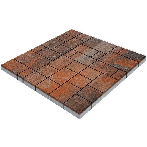 Тротуарная плитка SteinRus Инсбрук Альпен, colormix Рей, native 60 мм