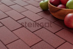 Тротуарная плитка Steingot Прямоугольник 200*100 Темно-красная (верхний прокрас, минифаска) 60 мм