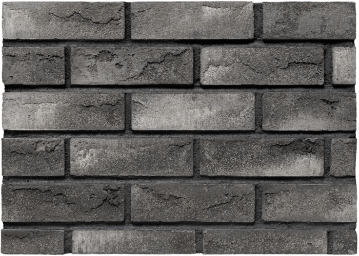 Облицовочный кирпич BrickWell Traditional цвет "Графит с белой патиной"