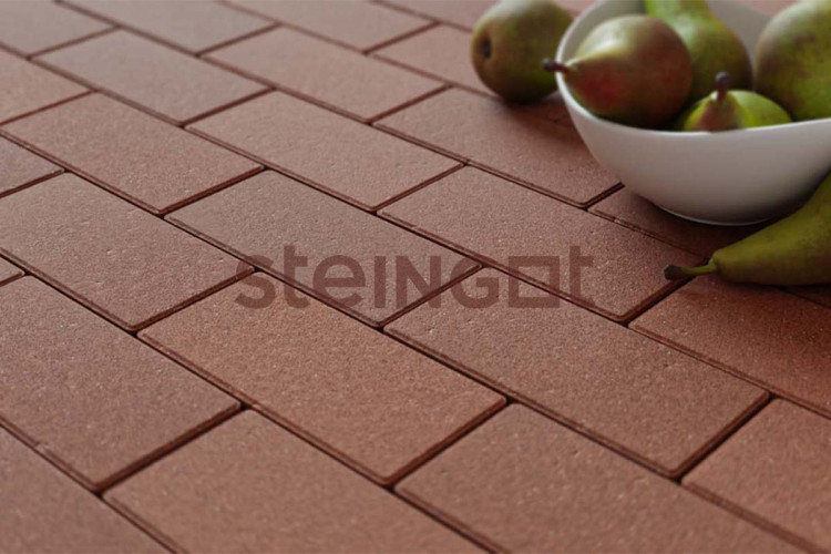Тротуарная плитка Steingot Прямоугольник 200*100 Коричневая (верхний прокрас, минифаска) 60 мм