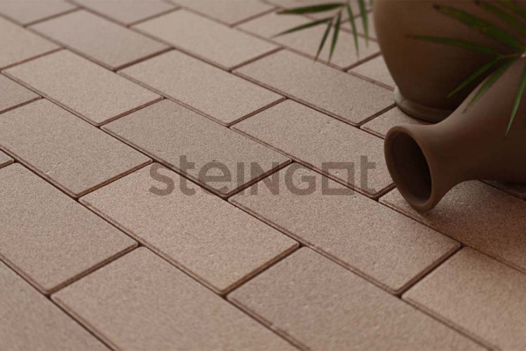 Тротуарная плитка Steingot Прямоугольник 200*100 Бежевая (верхний прокрас, минифаска) 60 мм