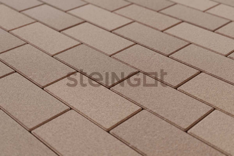 Тротуарная плитка Steingot Прямоугольник 200*100 Бежевая (верхний прокрас, минифаска) 60 мм