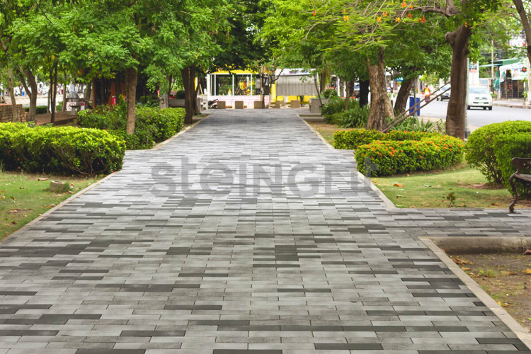 Тротуарная плитка Steingot Протектор 320*160 Серебристый камень (Stein Silver) 80 мм